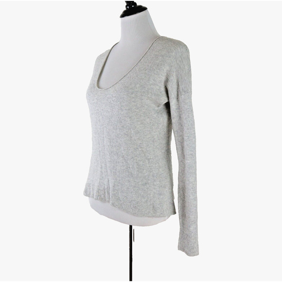 Madewell Size S Kimball Scoop Neck Sweater Drop Shoulder Light Gray - Picture 1 of 10